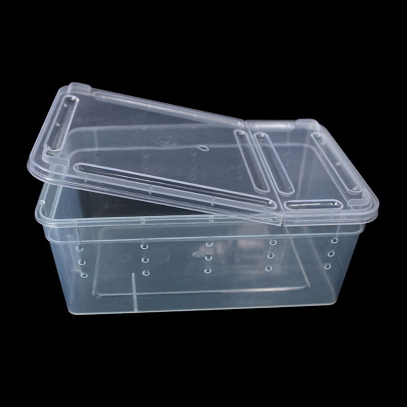 Transparent Plastic Box Insect Reptile Transport Breeding Live Food Feeding Box