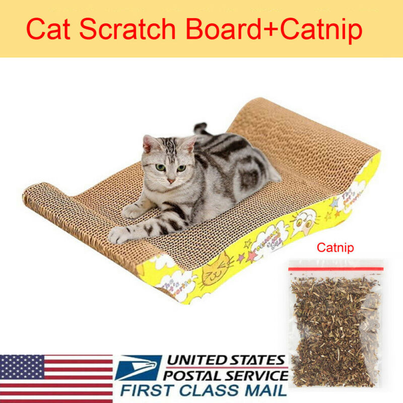 US Sofa Design Cat Scratching Corrugated Board Toy Scratcher Bed Pad For Pet Cat