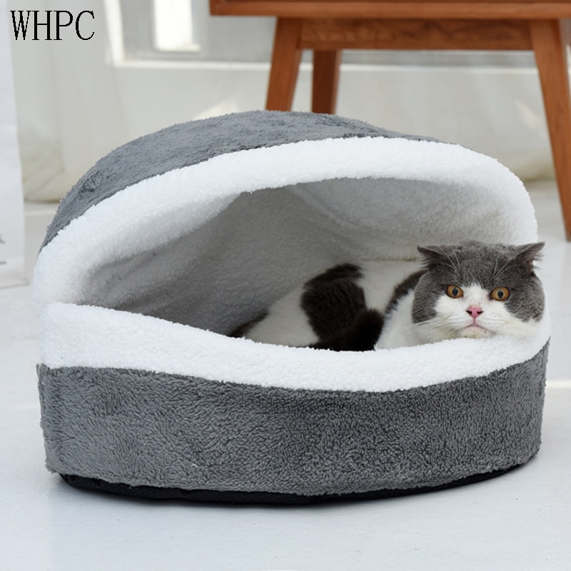 WHPC Pet Cat Bed House Dog Bed Kennel Puppy Cave Warm Sleeping Bed Winter Warm Bed For Cats Small Dog House for Cats Products