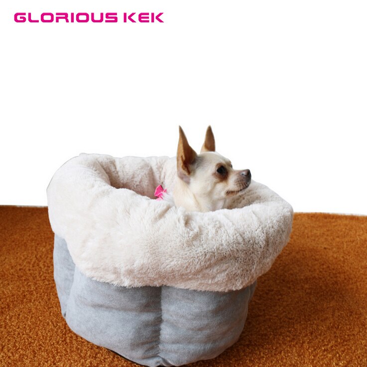 Winter Warm Cat Bed Dog Bed Deep Sleep Dish Comfort Puppy Nest for Small Pets Cozy Sherpa Suede Dog House Chihuahua Washable