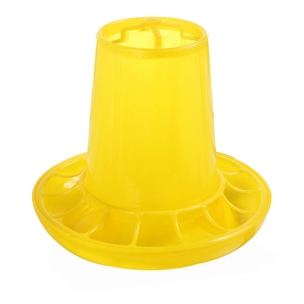 Yellow Plastic 1kg Chicken / Poultry / Bird/Hen Food Tool Acceso Feeding Bucket