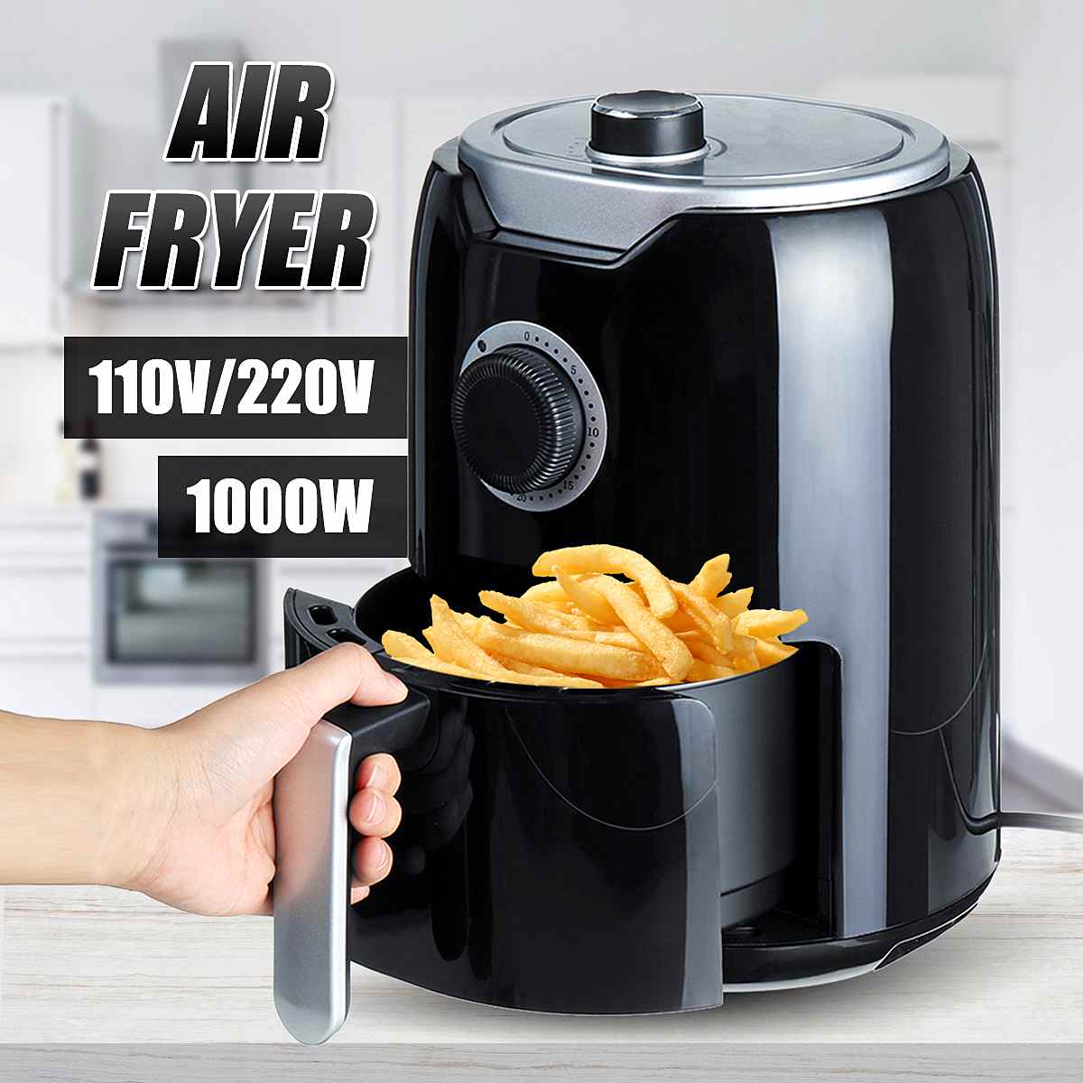 110V/220V Air Fryer Multi-Functional Healthy Food Cooker Timer Fryer Oven Low Fat Oil Free Chicken Grilling Electric Deep Fryer