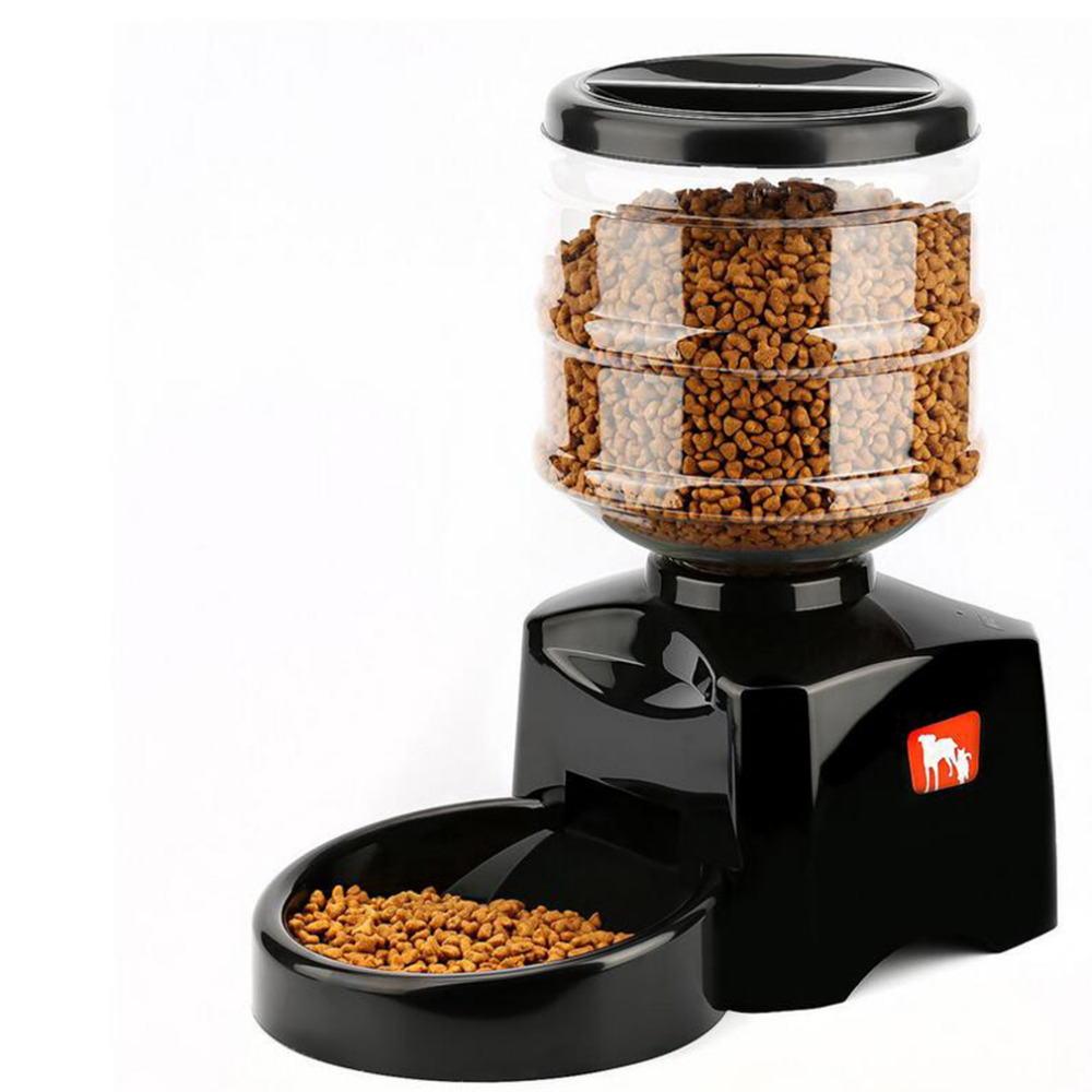 Automatic Pet Feeder fountain Voice Message Recording LCD Screen Dogs Cats Food Dispenser Bowl Dog Cat smart stainless container