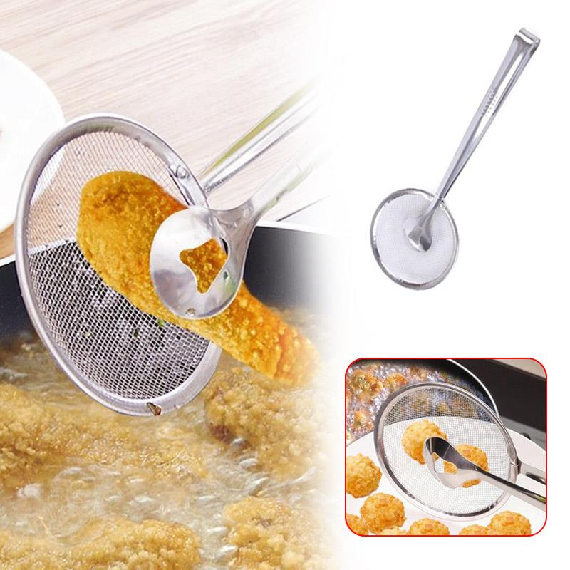 Fat Separator Spoon Kitchen Stainless Steel Colander Shabu Shabu Hot Pot Fish Food Clip Scoop Drainer Cooked Fish Bowl Filter