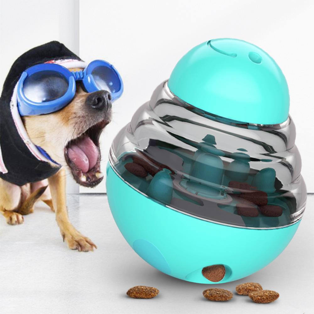 Interactive Cat Dog Toy Food Treat Ball Pet Shaking Dispenser Toys Playing Smarter Tumbler Dog Cat Toy Training Comfort