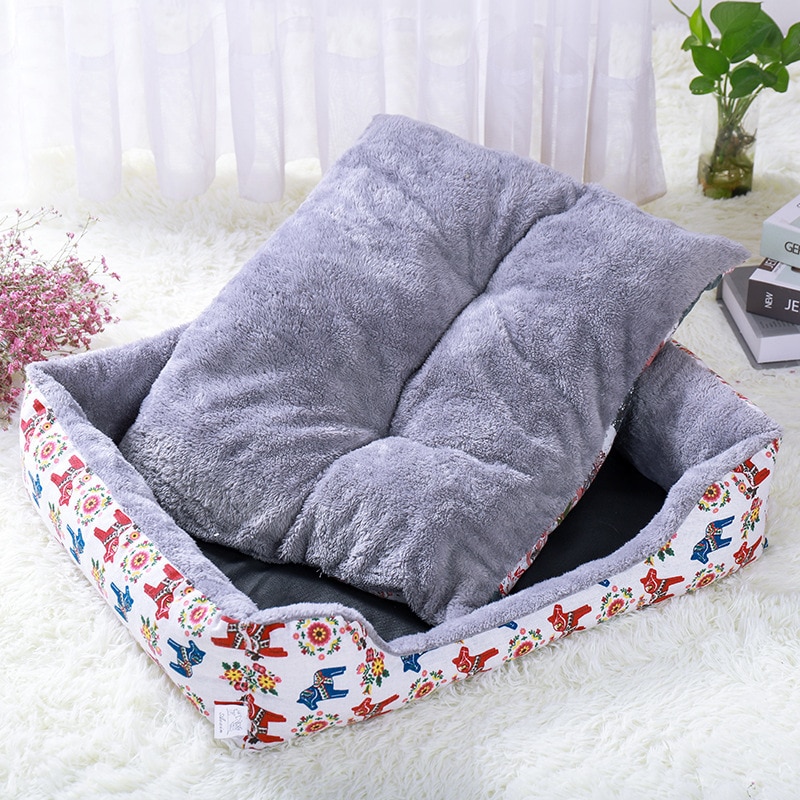 Pet Bed Big Dog Bed Warm Soft Cute Bed For Dogs Winter Dogs Matress Puppy Kennel Dog's Mat Cushion For Small Medium Large Dogs
