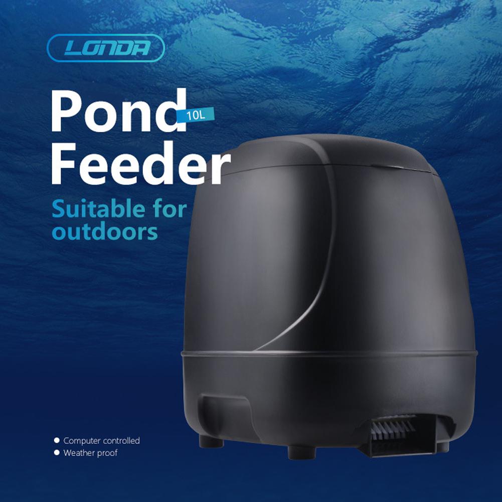 10L Large Capacity Automatic Fish Feeding Machine Pet Timer Auto Food Dispenser for Aquarium Computer Controlled Koi Pond Feeder