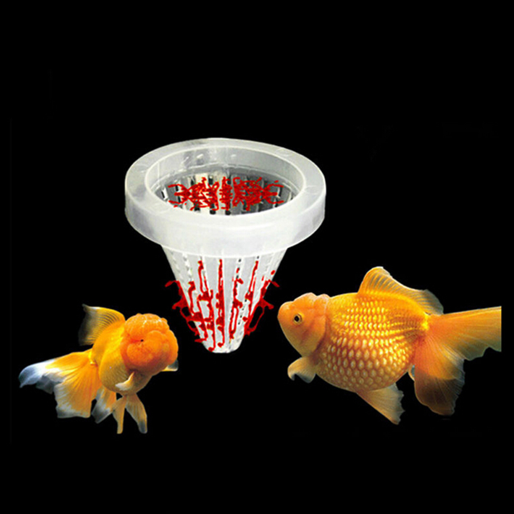 Height 6.7cm Aquarium Basket Feeder Fish Food Live Worm Bloodworm Angel Cone Feed Tool Dia 6.8cm