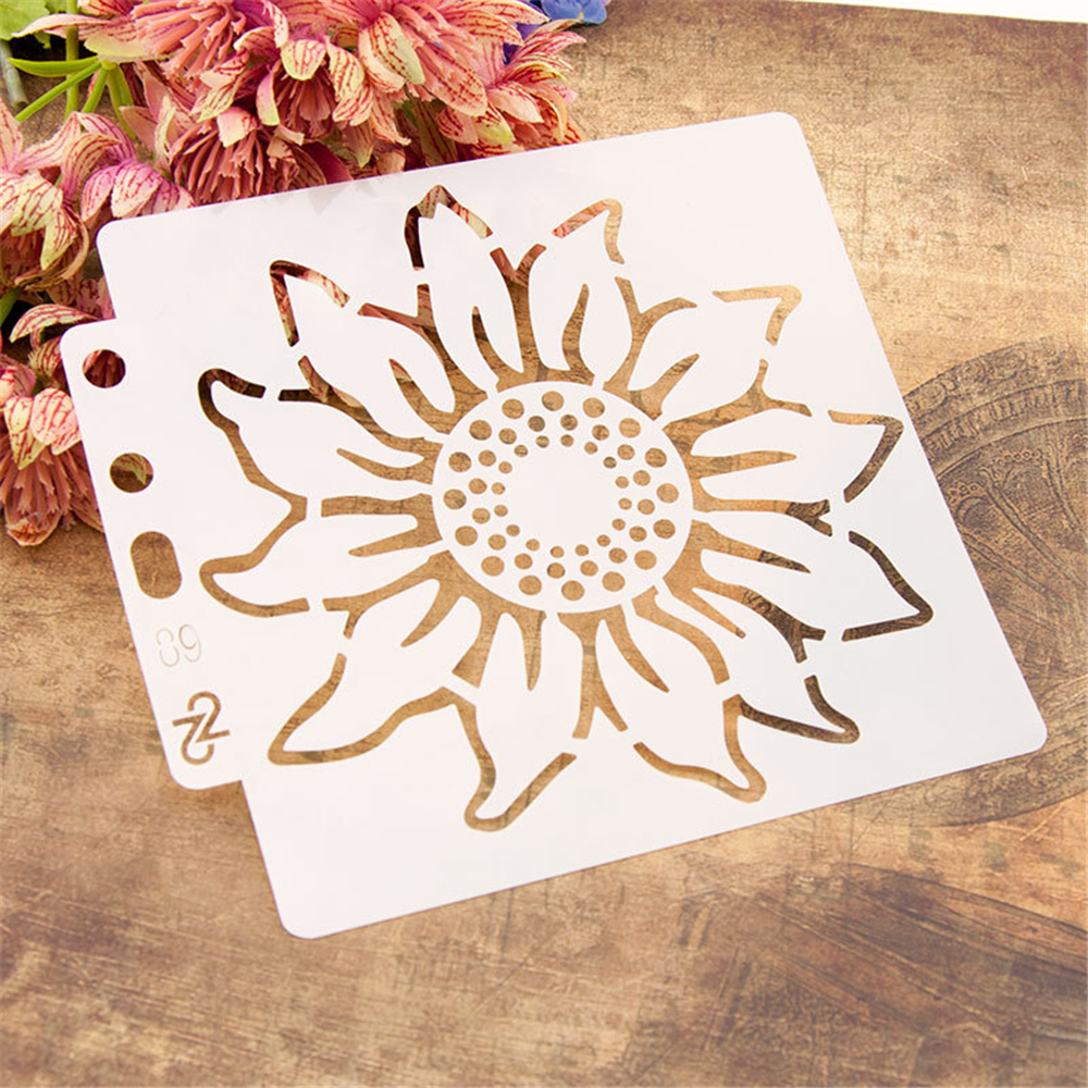 Sunflower Layering Stencils Painting Scrapbooking Coloring Embossing Album Decorative DIY Painting Template New 2020