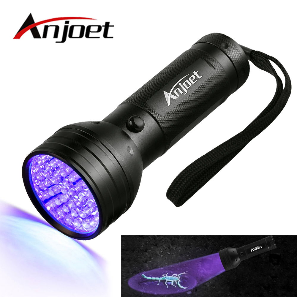 Anjoet Uv Led Flashlight 51 Leds 395nm Ultra Violet Torch Light Lamp Blacklight Detector for Dog Urine Pet Stains and Bed Bug