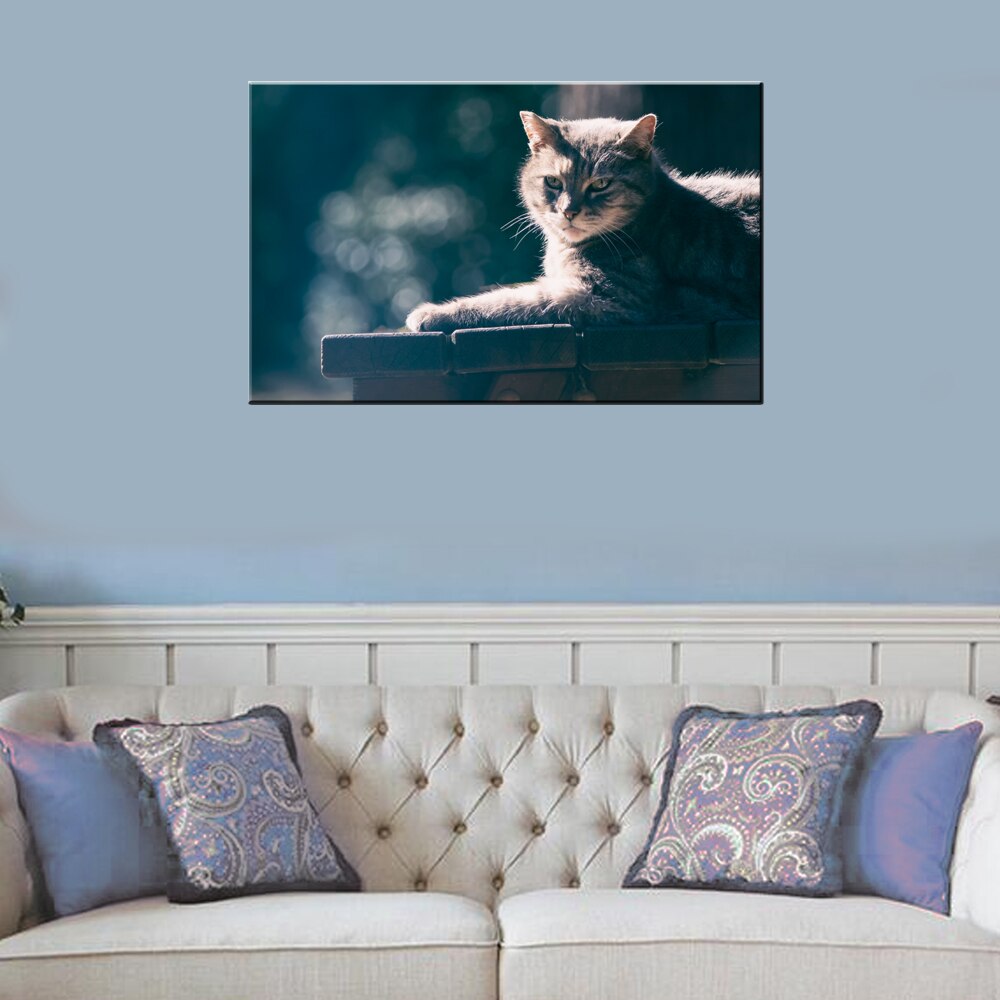 Modern Animals Cat Pictures on Canvas Painting Canvas Wall Art Decorative Picture Home Decoration for Living Bed Room 1pc