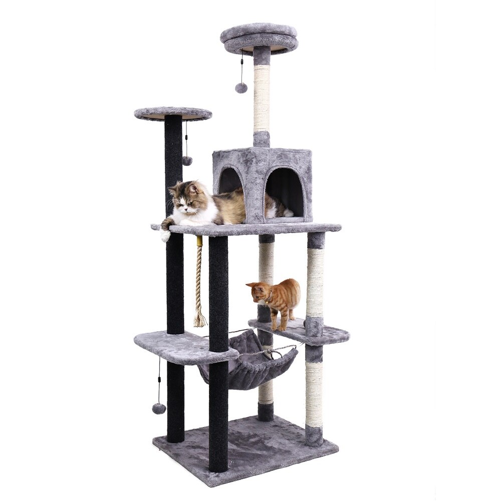 RU Domestic Delivery Cat Tree House for Cat Cat Tree Tall Cat Tower Bed With Scratching Post Kitten Toys Mascotas