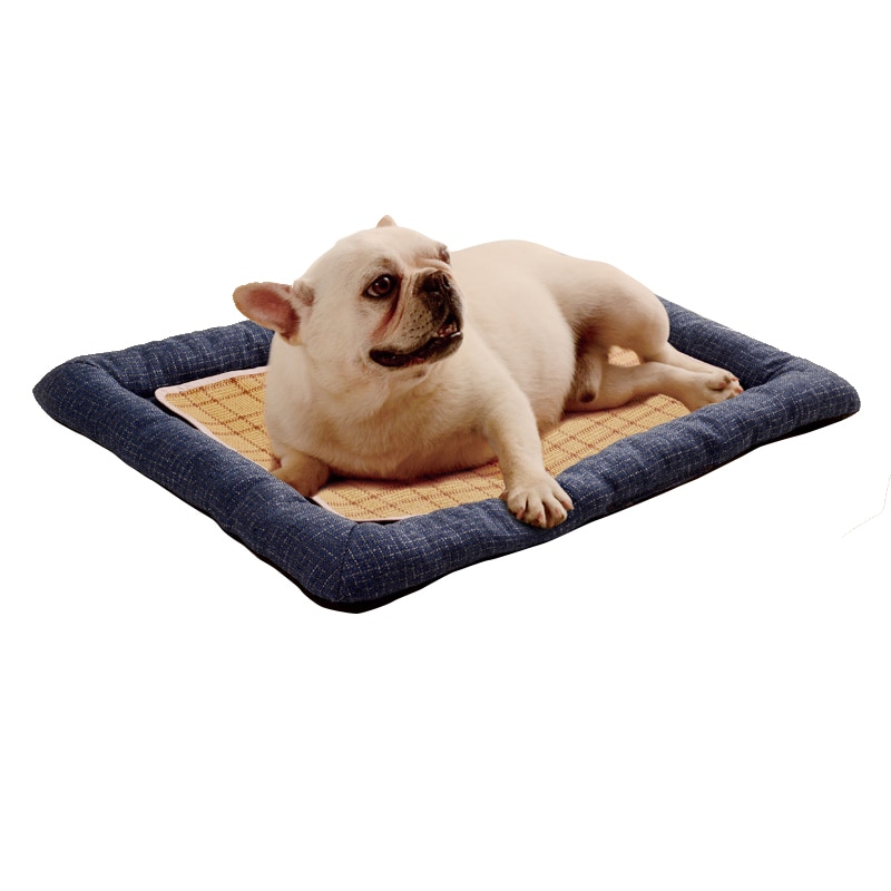 Soft Pet Dog Bed Cooling Mat Crate Kennel Pad Washable Cloth Anti-slip Bottom Indoor Outdoor For Large Medium Small Dogs Cats