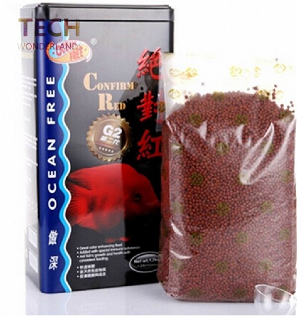 600g ocean free confirm red fish food Tropical fish Cichlids Golden fish parrotfish feed mini pellet enhance red color healthy