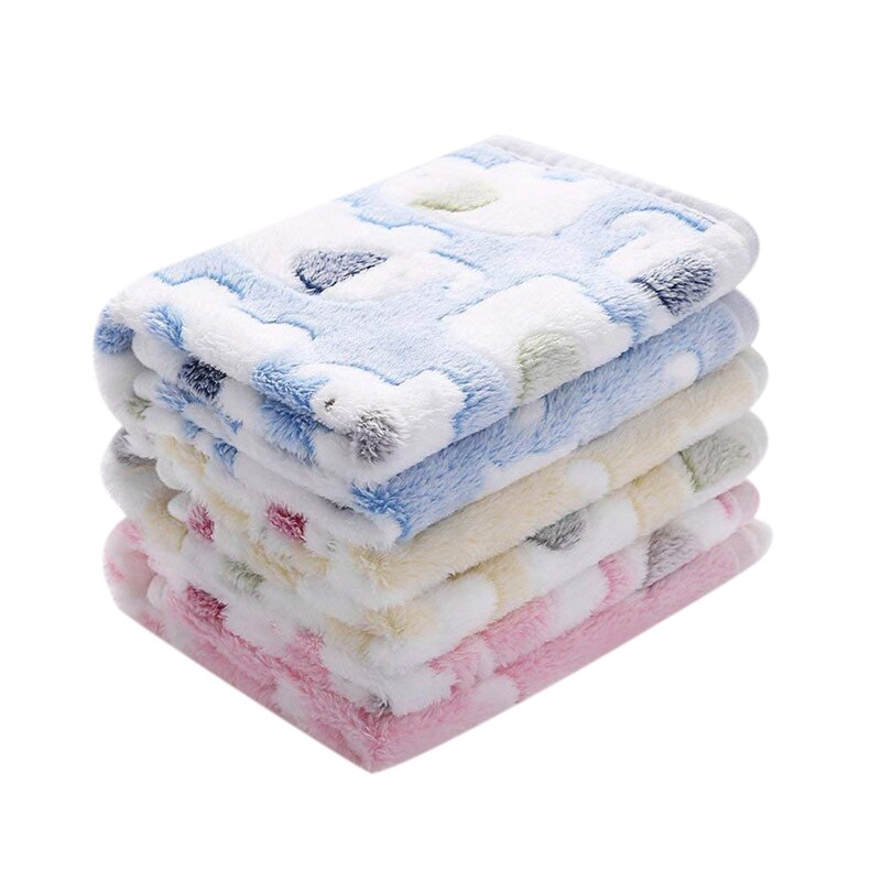 Newest 1 Pack 3 Blankets Super Soft Fluffy Premium Coral Fleece Pet Blanket Flannel Throw For Dog Puppy Cat