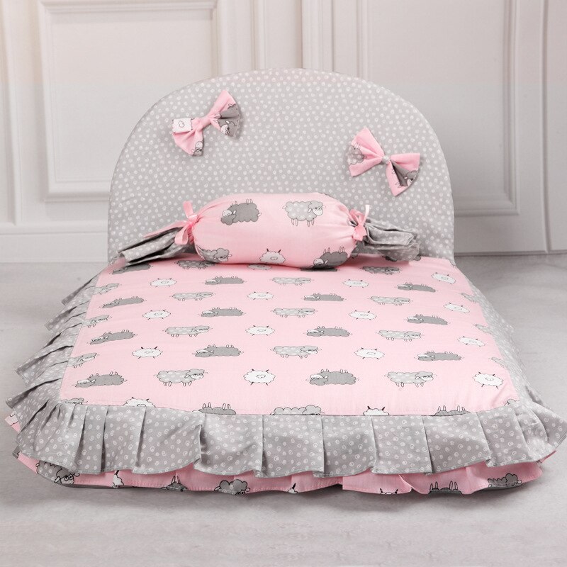 Candy Princess Dog Bed Dog House Nest Blue Pink Autumn Winter Pet Sofa Cushion Cover Car Mats For Little Small Animal Pets