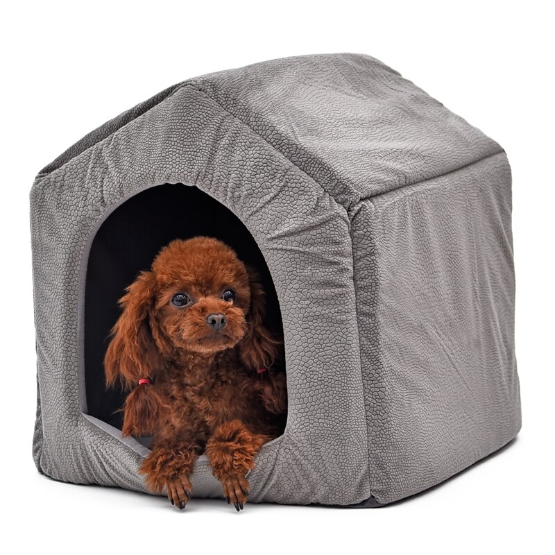HOT!! Dog Bed Cama Para Cachorro Soft Dog House Blanket Option Pet Cat Dog Home Shape 2 Colors Red/Green Puppy Kennel Soft