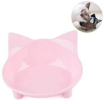 2PCS Cat Food Bowl Anti-slip Multi-purpose Pet Feeding Bowl Cat Water Bowl