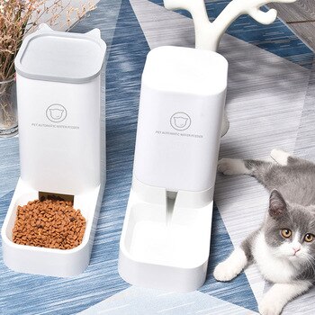 Automatic Pet Feeder Cat Food Dispenser Dog Water Bottle Feeding Bowls For Cats Space Saving Food Storage Container Pet Products