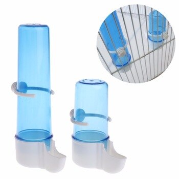 Bird Parrot Feeder Automatic Water Drink Container Food Feeding Storage Dispenser Cage Birds Supplies S/L Size C42