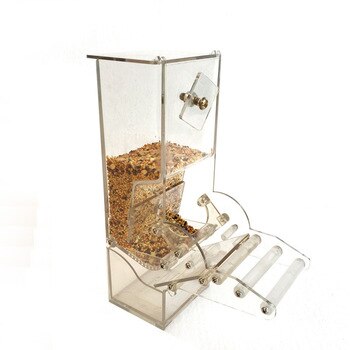 Bird Tools Automatic feeders Starling Parrot Bird equipment Diet Tools Small Bird Feeder Transparent New Bird food containers