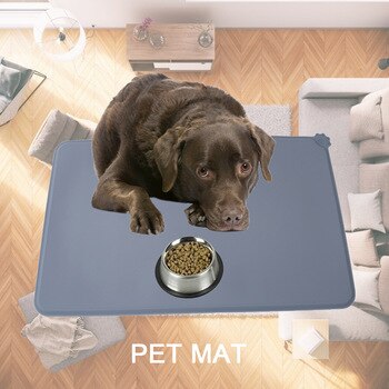 Dog Cat Food Mat Silicone Mats Waterproof Pets Bowl Drinking Feeding Pad Placemats Waterproof Household Pets Accessaries Supplie