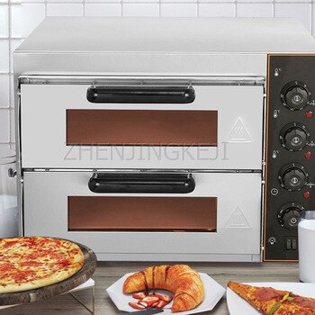 Electric Pizza Machine Single Layer Double Layer 3000W Baking Pizza Oven Egg Tart Chicken Wings Commercial Snack Food Equipment
