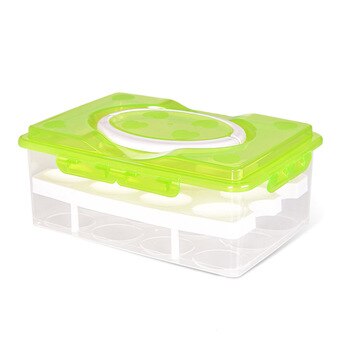 Household NEW Kitchen Two Layer 24 eggs Plastic Food Chicken Holder Storage Portable Container Carrier Case