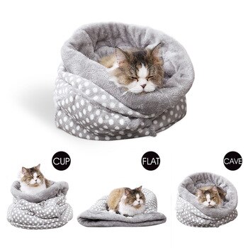 Pet Bed For Dogs Cats Multi-functional 3 in 1 Super Warm Soft Velvet Cat Slepping Bed House Dog Materassino Pet Cushion Mat cama