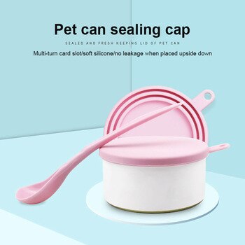 Reusable Pet Food Can Cover Cats Dogs Storage Tin Cap Lid Seal Cover Silicone Sealing Cap Cat Dog Pet Food Storage Supplies