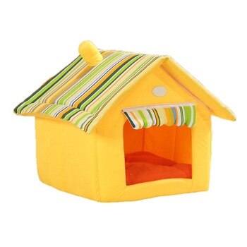 Soft Cute House Shaped Princess Cats/Dogs pet Bed with lace roof PP sponge warm four seasons pet nest