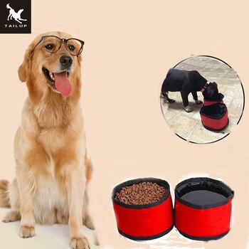 TAILUP Collapsible Dog Travel Bowls Pet Cat Food Container and Bottler For Water 2 in 1 pet food bowl dog and cat food bag