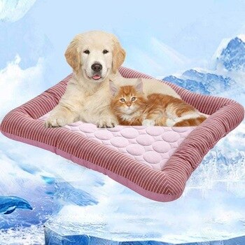 Top Quality Summer Cooling Pet Dog Mat Ice Pad Dog Sleeping Mats For Dogs Cats Pet Kennel Cool Cold Silk Bed For Dog