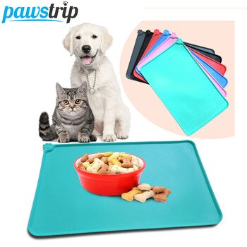 Waterproof Pet Mat For Dog Cat Food Mat Silicone Pet Food Pad Pet Bowl Drinking Mat Dog Feeding Placemat Easy Washing