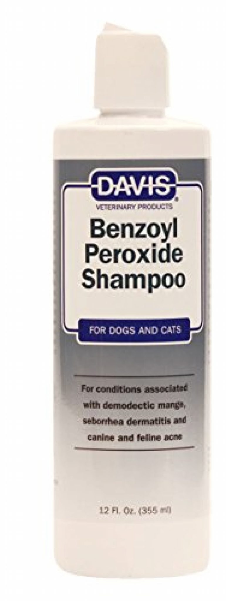 Davis Benzoyl Peroxide Medicated Dog And Cat Shampoo 12 Oz Dermatitis