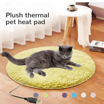 Pet Electric Blanket 40cm USB Plush Heater Mat Bed Leak-proof Small Cat Dog Pad Warm Carpet Animals Quickly heating Heater Mat