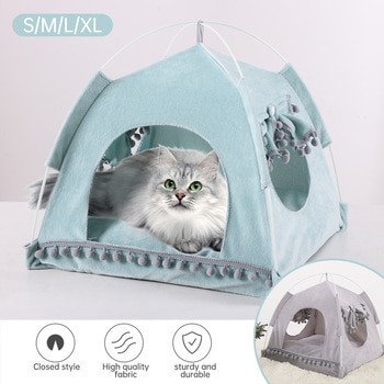 Summer Cat Tent Breathable Pet Puppy House Dog Beds For Small Dogs Comfortable Removable Small Dog Cat Bed Cave