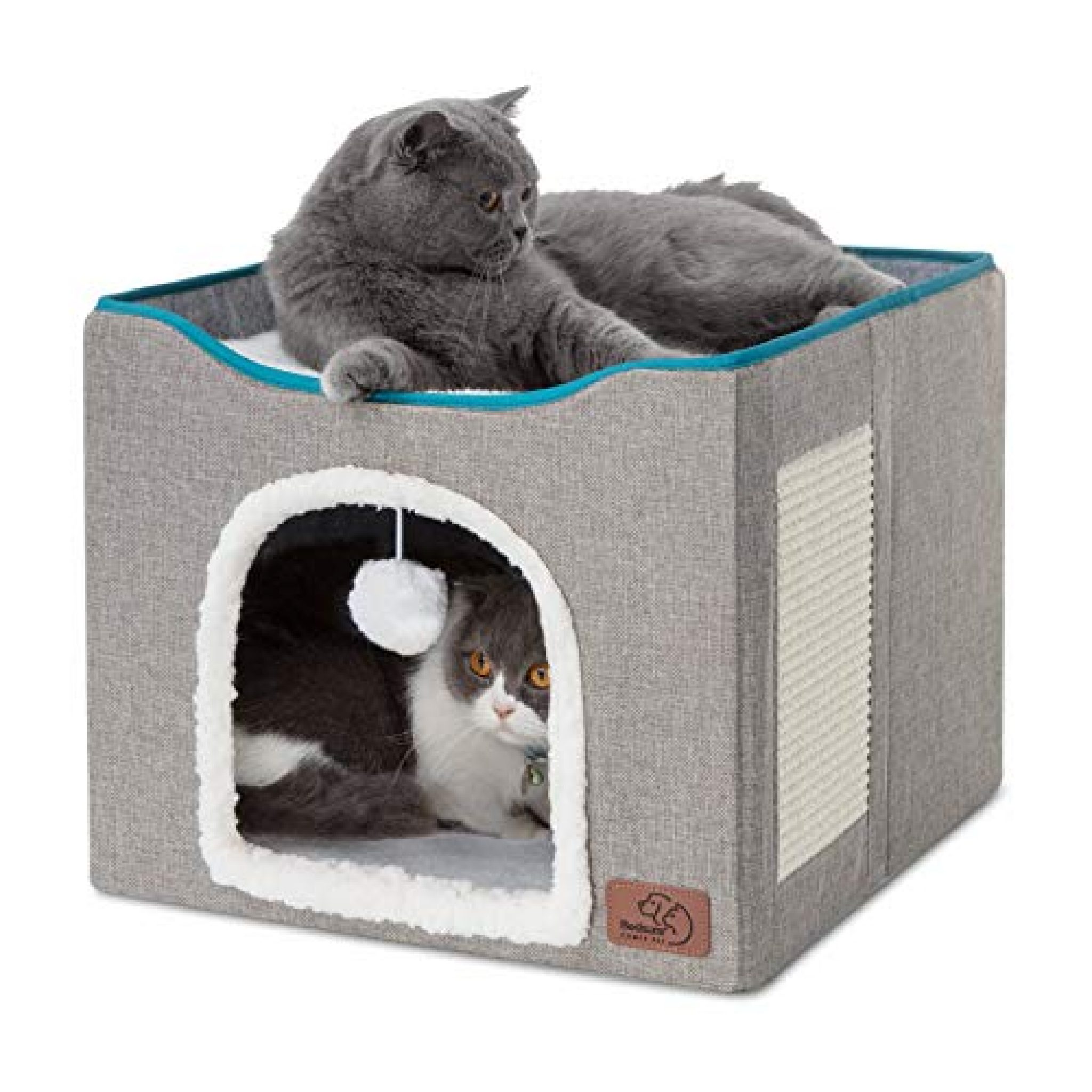Bedsure Cat Cube Foldable Cat Cubes For Indoor Cats Cat House Indoor Large Cat Bed With